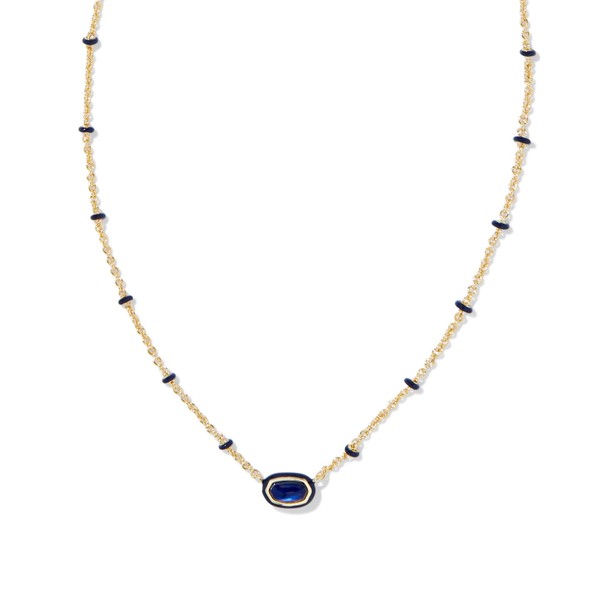 Kendra Scott, Womens, Mini Elisa Enamel Frame Short Pendant Necklace,