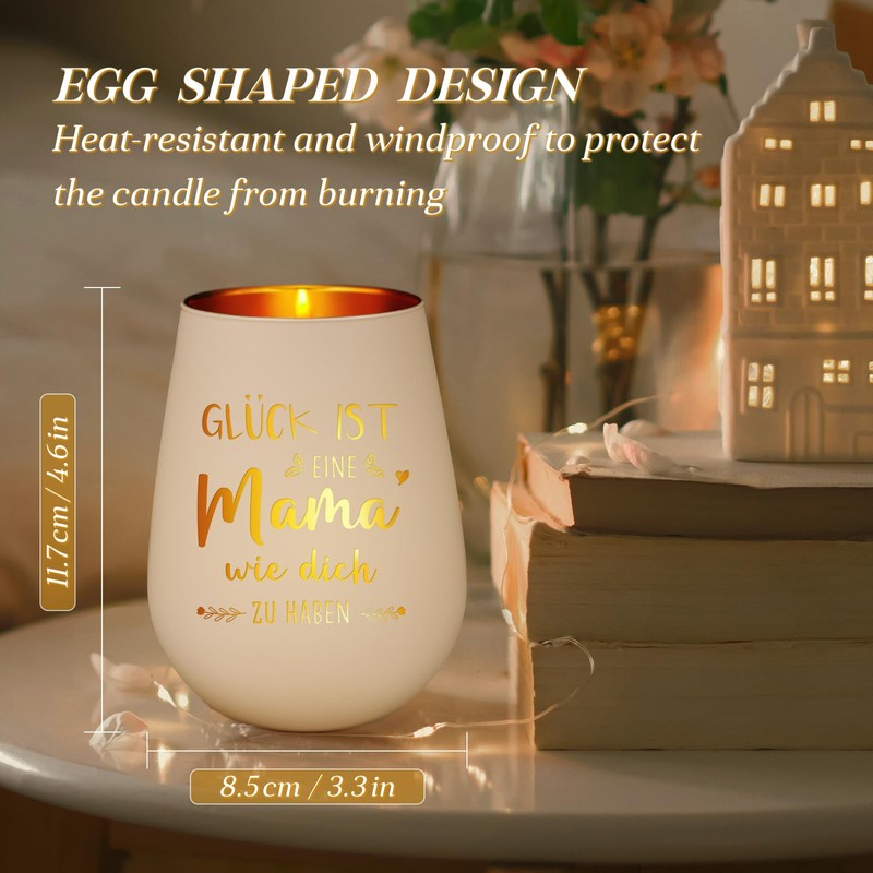 Juratar Geschenke für Mama, Muttertag Windlicht mit Gravur Mama Geschenk,