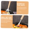 Mikinona 1Set Tools Set with Handles Grilling Tongs Fork Spatula