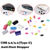 USB Port Plug Covers, 10 Pcs Hard PE USB 3.0