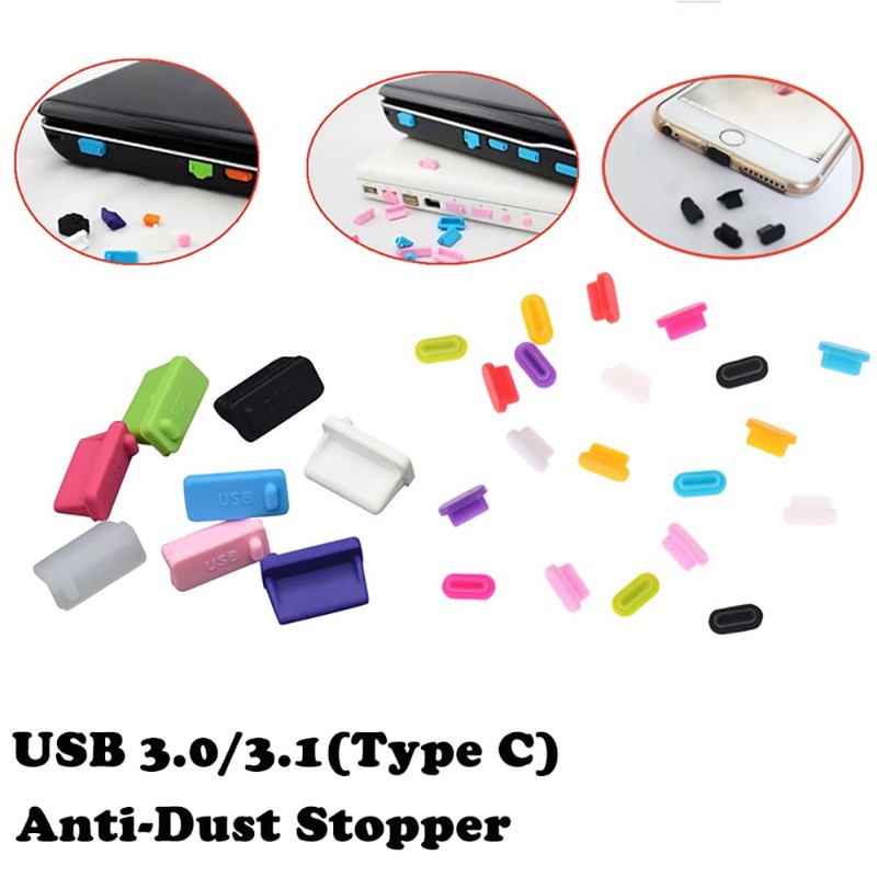 USB Port Plug Covers, 10 Pcs Hard PE USB 3.0