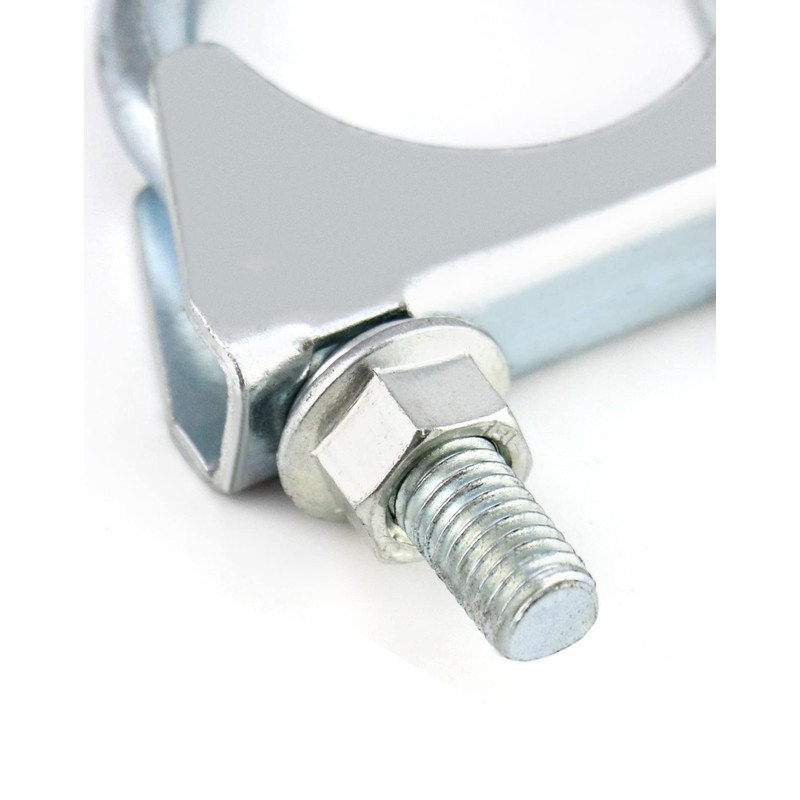 QWORK U-Bolt Muffler Tip Exhaust Hook, 1-1/2" OD 2Pcs Stainless