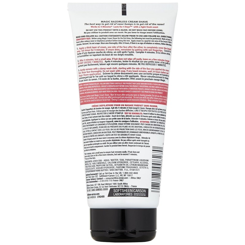 Magic Razorless Cream Shave Extra Strength 6 Ounce (Pack of