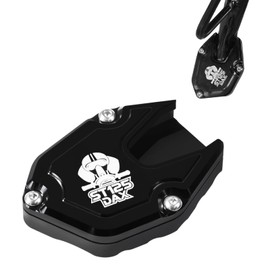 DAX 125 ST125 Side Stand Plate Aluminum Alloy CNC Non-slip Anti-tip Anti-sinking Bike Kickstand Plate Pad End Ducks 125 Side Stand Parts Extended Kickstand Pad Dax125 Custom Parts Compatible with
