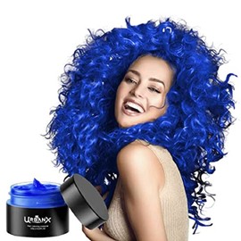 UrbanX Washable Hair Coloring Wax Material Unisex Color Dye Styling Cream Natural Hairstyle for Short Hair Pomade Temporary Party Cosplay Natural Ingredients - Blue