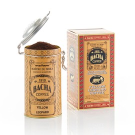 Bacha Coffee | Yellow Leopard Fine Blended Coffee Autograph Collection, Medium Roast, 100% Arabica Ground Beans, 250g