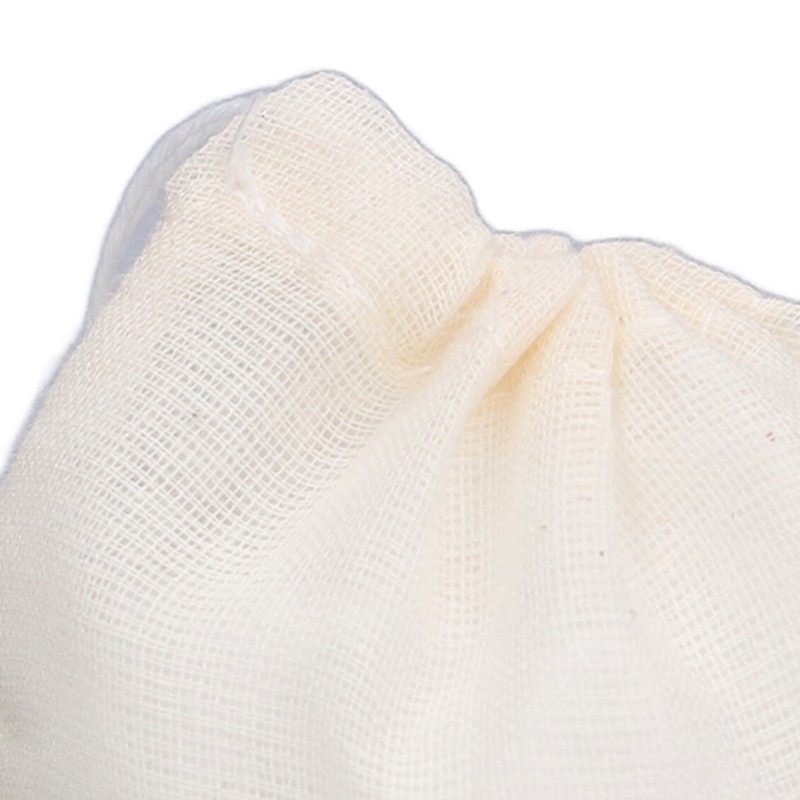 100Pcs Drawstring Cotton Bags 8cmx10cm Reusable Filter Tea Residue Environmentally