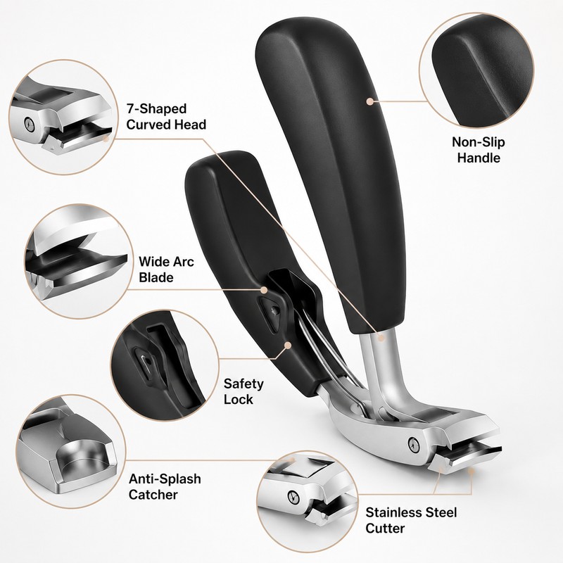 Heavy-Duty Nail Clippers for Thick Nails – Stainless Steel Cutter