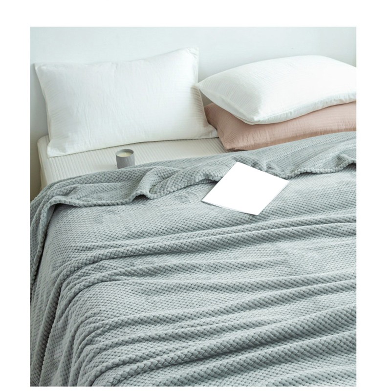 Cooling Blanket Milk Fleece Lattice Jacquard Blanket Summer Cold Single