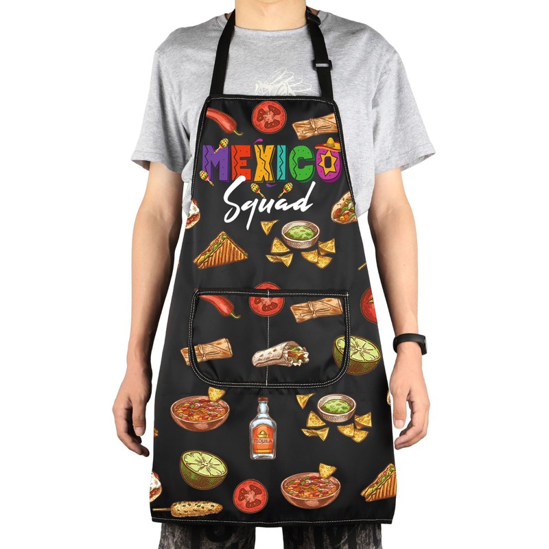 JNIAP Mexican Chef Apron Mexican Kitchen Apron El Jefe Apron