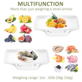 MomMed Portable Pet Scale with Hold & Tare Function, Precision Digital Scale for Newborn Puppy to 33lb