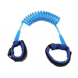 PARENCE. - Double Link Child Safety Bracelet - Velcro Harness that Increases the Radius of Parental Arm, Anti-Lost Crowd Events, People with Limited Mobility (1m65-Blue)