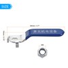 sourcing map Lever Handle Iron Chrome Plated Replacement Quarter Turn