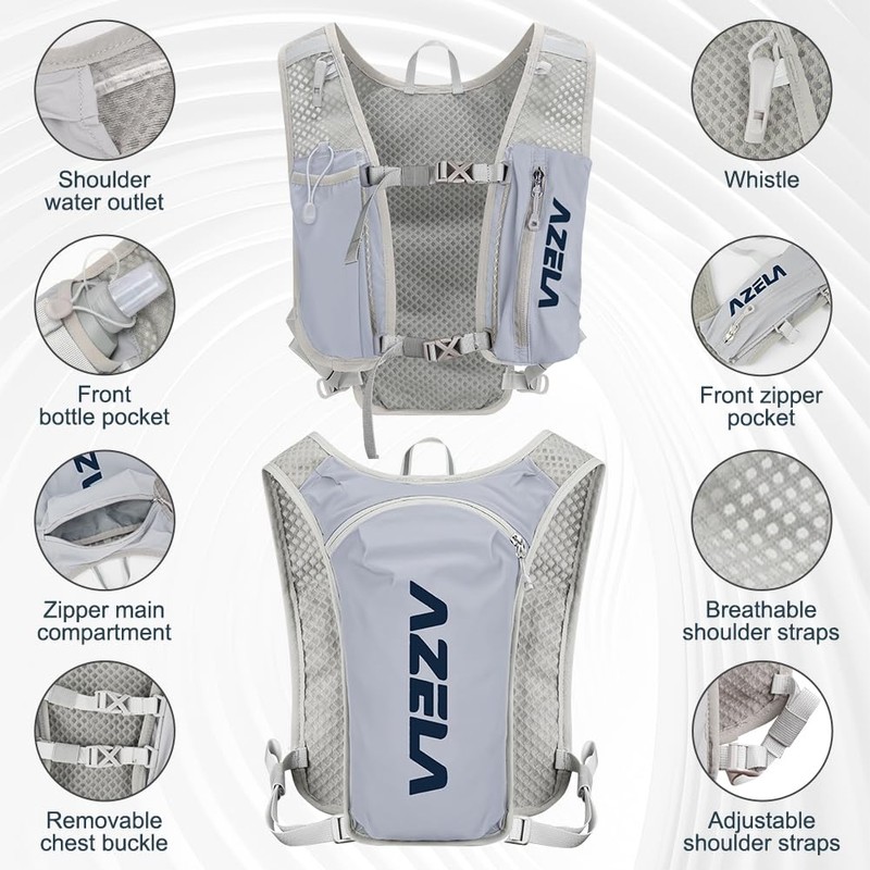 Flintronic Ultralight Hydration Pack, Breathable Running Vest with 1.5L Water