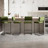 ONEVOG 30 Inch Seat Height Green Velvet Bar Stools with