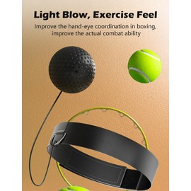 Olook Boxing Reflex Ball, React Reflex Ball on String with Adjustable Headband,Improve Hand Eye Coordination, Punching Speed, Fight Reaction, Great for Accuracy, Focus and Boxing Training