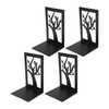 4Pcs Metal Book Ends Orderly Storage Arbitrary Adjustment Smoother Edges