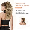 Flufymooz 100％ Pure Protein Ponytail Extension, 18 Inch Curly Claw