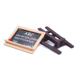 CENPEK 4Pcs Dollhouse Decoration Accessories Miniature Wooden Easel Miniature Chalkboard Miniature Art Supplies for Doll 1:12 Miniatures Play Set
