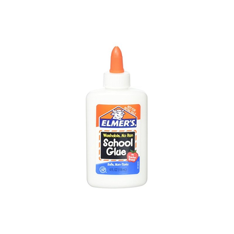 Elmer's Washable No Run School Glue, 4 Ounces, White and