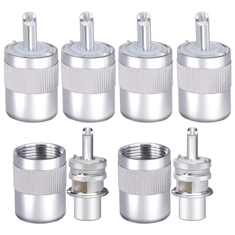 TUOLNK PL-259 Crimp Connector UHF Plug Adapter for RG58 RG400