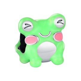 KEQ 925 Silver Cute Frog Charms for Bracelets and Necklaces Green Flog Beads Dangle Pendants Jewelry for Women