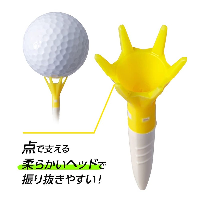 DAIYA GOLF Golf Tee Tomahawk Tee Short (7 Pieces) Total