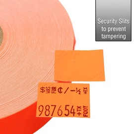 Fluorescent Red Pricing Labels for Monarch 1136 Price Gun – 8 Rolls, 14,000 Pricemarking Labels