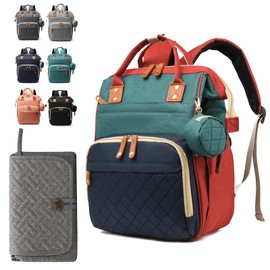 Diaper Bag Backpack for Girls Boys: Multicolor Toddler Diaper Bag with Changing Pad Baby Backpack Diaper Bag for Mon Dad Newborn Pañaleras Bebe Niña Niño Baby Registry Search Essentials Must Haves