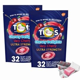 Chewy Delights Soft Chews, Very Cherry, (2 Pack of 32count) + Create Sticker