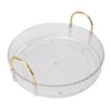 Round Storage Tray 360 Degree Rotating Waterproof Clear Desktop Organizer