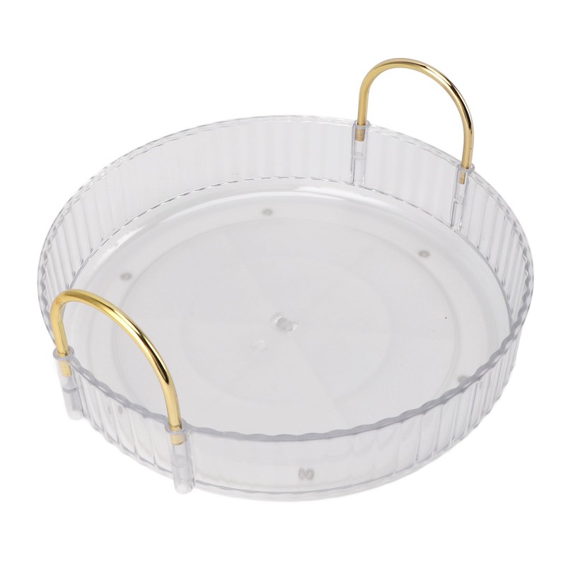 Round Storage Tray 360 Degree Rotating Waterproof Clear Desktop Organizer