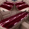 FLMAIPU Faux Sheepskin Car Seat Cover, Thin Fluffy Cute Red