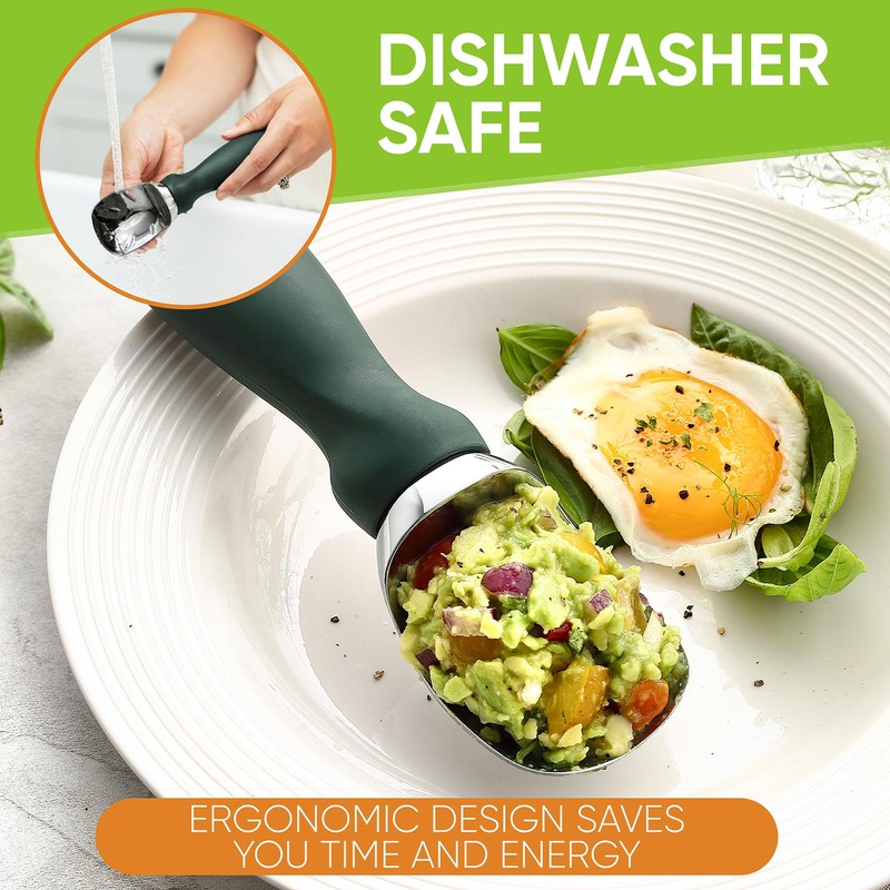 Spring Chef Ice Cream Scoop with Comfortable Handle, Professional Heavy