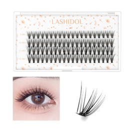 LASHIDOL Matsueku Self Partial False Eyelashes, Natural, Cluster Eyelashes, Easy, Popular, 0.3 - 0.5 inches (9 - 12 mm) (Soft Matsueku, 20 Bundles C Curl)