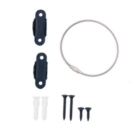 WANGCL 6 Packs Furniture Straps, Baby Safety Proofing Furniture Straps, Metal Anti Tip Furniture Straps Kit for Toddler Safe, Suit for Cabinet and Shelves, Black