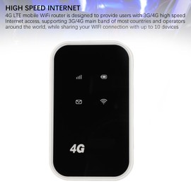 4G LTE WiFi Router,300Mbps Download Speed,Portable,Support4G Main Bands International Hotspot Internet Router (with 2100mAh Standby 72 Hours),for Europe Asia
