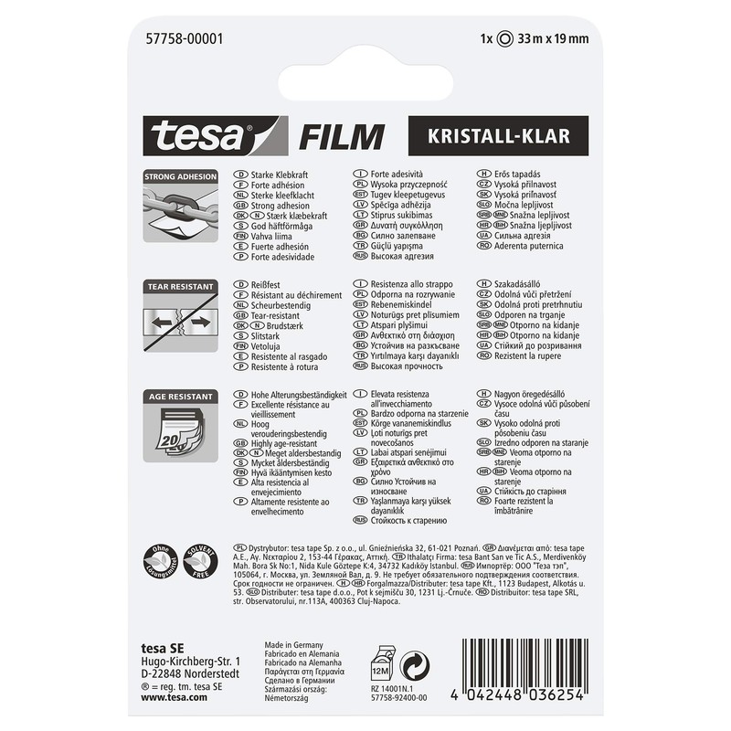 tesa tesafilm 57758, 1 Roll Crystal Clear