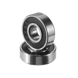 ACROPIX 695-2RS 5x13x4mm Double Rubber Shield Single Row Deep Groove Ball Bearings Silver Tone - Pack of 2