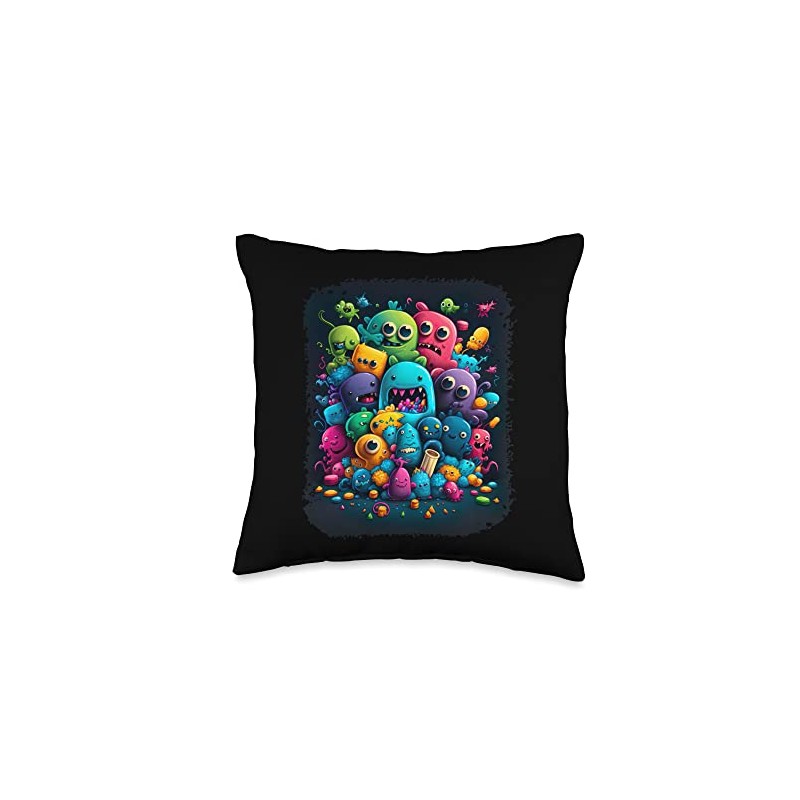 Streetstyle Monster Graffiti Kunst Streetart Throw Pillow