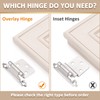 knobelite Satin Nickel Cabinet Hinges for Kitchen Cabinets Doors, 30