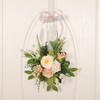Spring Rose Wreath Front Door Decorative Hanging Wreath Artificial Wall