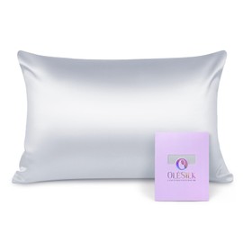 Olesilk, pillow case, 100% silk, cushion cover, hair and skin care, with a zip, 16 Momme, 1 piece