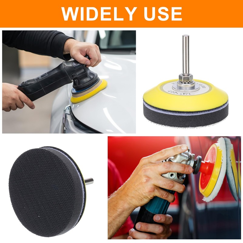 uxcell 3 Inch Hook and Loop Sanding Disc Pads Polyurethane