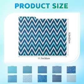 Estune 30 Pcs Decorative File Folders Letter Size Colored Manilla File Folders with 1/3-cut Tabs 11.69 x 9.25 Inches Graphic Geometric Floral Leaf Office Supplies Organizers(Assorted Style)