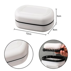 JNAWA Travel Soap Container White Leakproof Soap Dish with Lid Shower Soap Box Travel Size Toiletries for Shower Outdoor Hiking