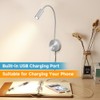 Dimmable Wall Mounted Reading Light with USB Charging Port, Plug-in