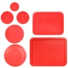 Pyrex 7 Lid Red Bundle for Pyrex 7211, 7210, 7203,