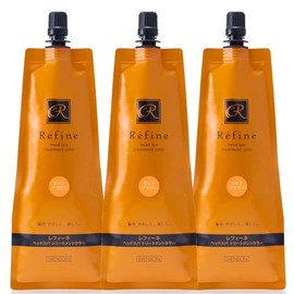 Lefine Hair Dye Head Spa Color Treatment, R, 2.8 oz (80 g), Set of 3, Hair Color (Light Brown)