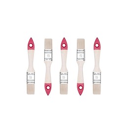 M7 flat brush set, 5 pieces, width 1 inch - 5 pieces, painting brush set with wooden handle, paint brush 5 pieces, series *30*, A0200-300510